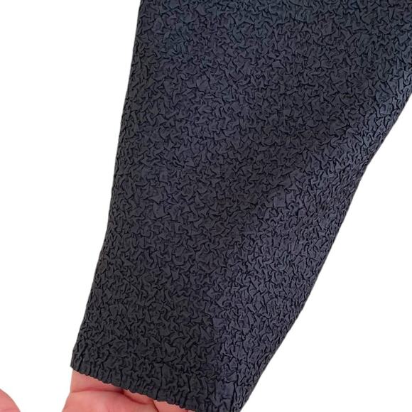 Chico's Womens Sz S Black White Basket Weave Open Front Longer Jacket - Picture 3 of 8